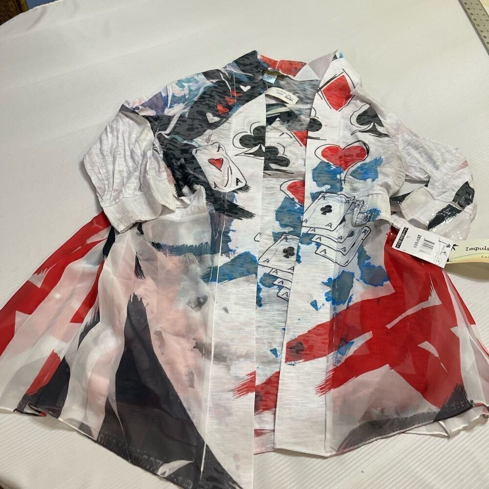 NWT Impulse California Playing Cards Tank Jacket 2 Pc Set Size Large New